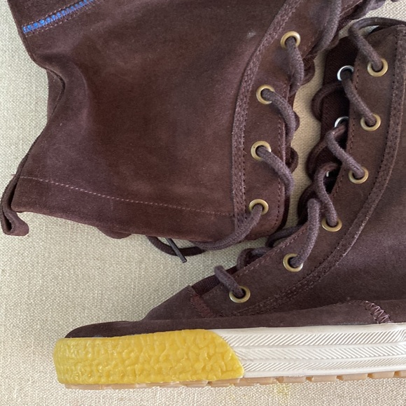 Keds Women’s Suede High Top Lace Up Sneakers Brown Size 10 - Picture 3 of 14
